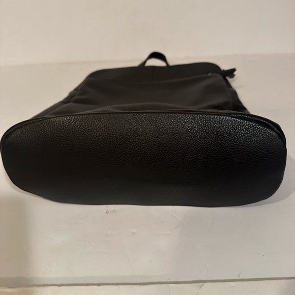 L CREDI Black Pebbled Leather Convertible Backpack Shoulder Bag Handbag - Picture 6 of 6